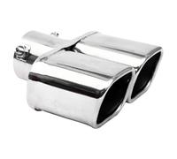 Gtdtixc Terminali Scarico per Auto 1 Pezzo Universale Quadrato Doppio Scarico terminale di Scarico Auto Tubo di Scarico marmitta Ingresso 60mm/75mm Terminale Scarico Auto(Innet 60mm A)