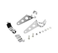 GTDTKGANAK Coprifaro Faro Anteriore A Secchiello, Retrò Per Cafe Per Racer, Supporto Per Alloggiamento 5,75 Pollici 7, LED, Accessori Universali Faro(Silver bracket)