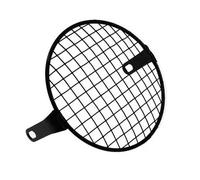 GTDTKGANAK Coprifaro Faro Anteriore Laterale Da 6,3'' Per Moto Per Cafe Per Racer, Per Touring, Per Sportster Griglia Rotonda, Nero, Maschera LED Vintage Faro(B)