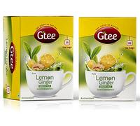 GTEE Green Tea Bags - Lemon & Ginger, 25 Tea bags (Pack of 2)
