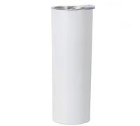 Gteller - Bicchiere termico sottile con doppia parete in acciaio INOX 18/8, con riutilizzabile cannuccia e coperchio, tazza termica da viaggio, per mantenere le bevande fredde e calde