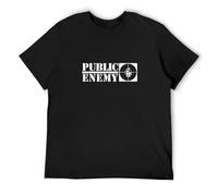 Gteye Public Enemy T Shirt Crosshairs Logo Mens T-Shirt Black XL