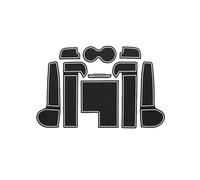 GTFRFD Tappetino in Gomma per Audi A6L/A6 2016-2018 Tappetini Antiscivolo per Console Centrale Bracciolo Tappetini in Gomma Supporto per Bevande,B