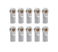 GTFRUQAS per 1/10 RC Truck Crawler Parts Accessori 10 Pezzi M3 Tirante in Alluminio Barra di Spinta Sfera in Acciaio CW Lunghezza Totale 22 Mm Adatto Parti Aggiornamento RC(Silver)