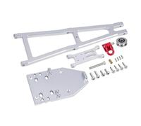 GTFRUQAS per Axial per Capra 1.9UTB Trail 1/10 CNC Alluminio RC Carro Attrezzi Gru Braccio Kit Auto Cingolata per Buggy Parti di Aggiornamento Parti Aggiornamento RC(Silver)