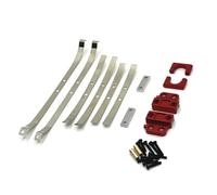 GTFRUQAS per MN82 LC79 1/12 RC Car Upgrade Parts Accessori Ammortizzatore Posteriore in Metallo per Molle A Balestra E Fisso per Set Staffa di Montaggio Sedile Parti Aggiornamento RC(Red)