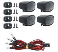 GTFRUQAS Rc Auto Luci Fanalino per Axial per Scx10 II per Yikong per Arrma 1/10 4/5/6 Pezzi/Set Faretti Luce sul Tetto Paralume Auto RC Parti di Auto RC.(4 Light B)