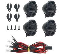 GTFRUQAS Rc Auto Luci Fanalino per Axial per Scx10 II per Yikong per Arrma 1/10 4/5/6 Pezzi/Set Faretti Luce sul Tetto Paralume Auto RC Parti di Auto RC.(4 Light C)