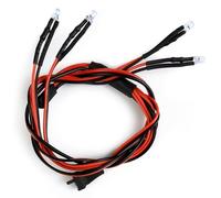 GTFRUQAS Rc Auto Luci Fanalino per Latrax per Teton 1/18 3mm Gruppo Luci Anteriori Bianche Posteriori Rosse Luci Posteriori RC Crawler Auto Accessori di Aggiornamento Parti di Ricambio