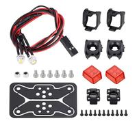 GTFRUQAS Rc Auto Luci Fanalino per TRX-4 per TRX-6 per Axial per SCX10 per Wraith 1/10 Luci di Posizione per Auto RC Crawler Accessori per L'aggiornamento Parti di Ricambio(Red)