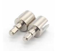 GTFRUQAS Tazza Differenziale Rc per HSP 02032 1/10 RC Modello Auto Ricambi 02024 2 PZ per Giunto Universale Tazza C Accessori di Aggiornamento Nero per Argento(Silver)