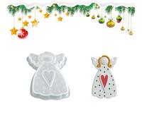 GTFYUDGH Stampo per angelo in silicone,Stampo per colata in silicone natalizio, ornamentali agganciabili in calcestruzzo - per eventi a tema laboratori fai da te fatti a casa insegnanti d'arte