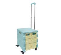 GTGXZX Carrello Spesa Carrello della Spesa con Ruote Carrello Pieghevole Carrello Multifunzionale for la Spesa Trolley Spesa(Blue)