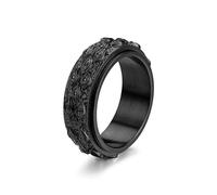 GTHIC Anello Spinner Occhio della Provvidenza in Acciaio Inossidabile per Uomo Donna Tono Nero Gotico Fascia Rotante che Vede Tutto Anelli Fidget Vintage Evil Eye per Gioielli Ansia Taglia 13