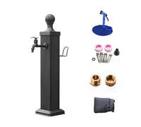 GTHTUHFD Colonna d'Acqua Verticale Quadrata da 45 Pollici per Esterni con Rubinetto E Pistola A Spruzzo - Idrante in Alluminio Resistente al Gelo per Giardino, Patio, C,114cm/45in