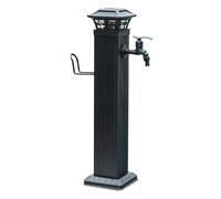 GTHTUHFD Lampada A Colonna d'Acqua Indipendente A Energia Solare, Rubinetto da Esterno in Alluminio, Fontana da Giardino Antigelo, Idrante Decorativo per Irrigazione di,One Color-A Height 65.5cm