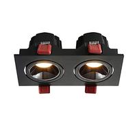 GTHTUHFD Lampada A LED A Doppia Testa, Luce Nera A Forma di Occhio, Downlight da 7W, Faretti Rettangolari Retrofit da 12W, Plafoniera COB, Kit di Conversione per Plafoniera,7w-4000k