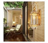 GTHTUHFD - Lampada da Parete Classica in Rame E Bronzo per Esterni, Diametro 20 Cm, Altezza 40 Cm, in Ottone E Vetro, Applique A Sospensione, Illuminazione A Soffitto