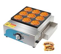 GTHTUHFD Macchina per Hamburger Elettrica Commerciale, Piastra Riscaldante per Carne, Macchina per Hamburger A 9 Fori, Macchina per Hamburger A Uova in Acciaio Inossidabile con Co