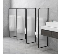 GTHTUHFD Parete Divisoria per Orinatoi - Divisorio per Servizi Igienici per Spazi Pubblici, Scuole E Centri Commerciali - Elegante Pannello Protettivo per Privacy E Igiene,Black-1Pcs