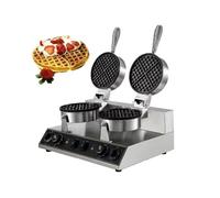 GTHTUHFD Piastra per Waffle A Bolle Professionale, Piastra Elettrica per Waffle A Doppia Testa, Piastra Elettrica Antiaderente per Waffle A Uovo in Acciaio Inox