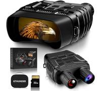 GTHUNDER Occhiali per visione notturna - Video 4K, foto 36 MP, zoom 10x, schermo HD da 3 pollici, 999,9 m, IR a 7 livelli, IP56, scheda da 32 GB, ideale per la sicurezza