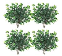 GTIDEA 24 rami di ficus artificiali, rami di ficus artificiali, in seta, composizioni floreali per albero di Benjamina, fai da te, bouquet di nozze, ghirlanda, decorazione da parete (61 cm)