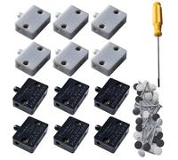 GTIWUNG 12 Pezzi Interruttore per Lampada da Armadio Porte 1A 250V Armadietto a Contatto Interruttori Elettrici a Scatto per Ante, Sportelli,Cassapanche Microswitch LED per Armadietti Push Porta