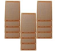 GTIWUNG 12Pezzi 5x7cm Basetta Scheda PCB Prototipo Universale Doppia Faccia Circuito Stampato Prototype per Saldatura e Fai Da Te Progetto