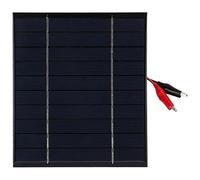 GTIWUNG 12V 2W 136X110mm Micro Mini Pannelli Solari con Clip a Coccodrillo, Piccolo Fotovoltaico Portatile Modulo di Alimentazione Modulo Caricabatteria per Energia Solare, Progetti di Scienza