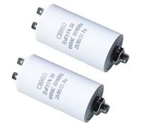 GTIWUNG 2 Pezzi 8uF 450V Condensatore Avviamento Motore CBB60 Condensatori 8µF 450 Volt, Condensatore di Marcia a Forma di Cilindro, Adatto per Pompe, Lavatrici e Altri Apparecchi Elettrici
