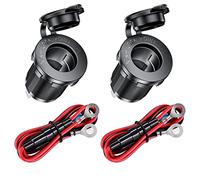 GTIWUNG 2 Pezzi Auto Presa accendisigari 12V Femmina, Adattatore Universale per Accendisigari con Cavo di Collegamento da 0,6m per Navi,Auto,motocicletta,impermeabile