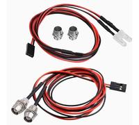 GTIWUNG 2 Pezzi Luci LED per Auto RC LED Light Set Faro fanale Posteriore Light Drifts,Fari Accessori compatibili con Veicoli da Drift Modello 1/10 1/8(5mm Bianche e 5mm Rosse)