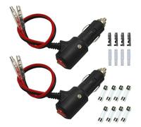 GTIWUNG 2 Pezzi Spinotto Presa Accendisigari Auto con interruttore, 12V Auto Accendisigari Cavo, Maschio Presa Accendisigari Adattatore con 27CM 14AWG per Auto,SUVs