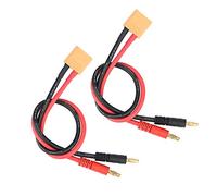 GTIWUNG 2 Pezzi XT90 Cavo di Ricarica con 4 mm Connettore a Banana, Cavo per Caricabatterie 12 AWG, Connettore per Alimentatore RC