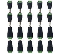 GTIWUNG 20pz Connettore DC Attacco Maschio Femmina, Connettori di Alimentazione DC, Barrel Power Jack Adattatore 12V per CCTV Security Camera DVR e LED Strip Light