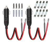 GTIWUNG 2PCS Spinotto Presa Accendisigari Auto 12V Maschio Presa Accendisigari Adattatore con 28CM 16AWG per Auto, SUVs