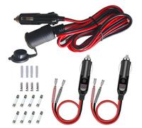 GTIWUNG 3.1M Prolunga per Accendisigari Auto, 12V/24V 16AWG Cavo Prolunga Accendisigari Auto con Spina e Presa, Universale Impermeabile+2pz Maschio Presa Accendisigari Adattatore con 15CM Cavo