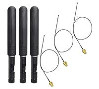 GTIWUNG 3 Pezzi 8dBi RP-SMA Antenna WiFi 16CM Dual Band 2.4/5/5.8GHz Wireless WLAN-Antenna + 3 Pezzi 25cm U.FL a RP SMA RG178 Cavo Pigtail