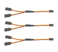 GTIWUNG 3 Pezzi Servo di Estensione per RC, JR connettore Spina per RC Aereo, 1 to 2 Y Cavo Filo da 150mm 3 Pin JR Maschio e Futaba Femmina per RC Droni Elicotteri Auto