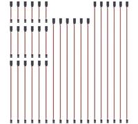 GTIWUNG 30 Pezzi Servo di Estensione per RC, 100mm/150mm/300mm/500mm/600mm Servo Extension Cable, 3 Pin Maschio RC Servo Cavo, Servo Filo di Estensione JR Connettore Spina per RC Aereo