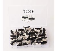 GTIWUNG 35 Pezzi Mini Interruttore a Levetta SPDT Micro Interruttore Leva Lunga, Leva Micro Switch, Mini interruttore a Leva R Tipo AC 1 A 125 V 3 Pin, Finecorsa SPDT