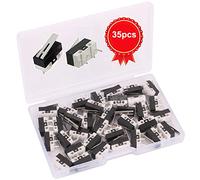 GTIWUNG 35 Pezzi Mini Interruttore a Levetta SPDT Micro Interruttore Leva Lunga, Leva Micro Switch, Mini interruttore a Leva AC 1 A 125 V 3 Pin, Finecorsa SPDT