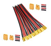 GTIWUNG 4 Paia XT30 Connettore Maschio Femmina con Cavo di Silicone 15cm 16AWG, 2 Paia XT-30 Spina-connettore per Batteria RC Lipo FPV Drone