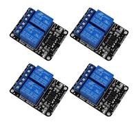 GTIWUNG 4 Pezzi Modulo Relè a 2 Canale 12V Scheda Relè con Optoisolatore Accoppiatore, Modulo Relè a 2 Canali, Two Channel Relay Module Shield, per Relè Arduino, Nero