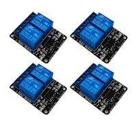 GTIWUNG 4 Pezzi Modulo Relè a 2 Canale 24V Scheda Relè con Optoisolatore Accoppiatore, Modulo Relè a 2 Canali, Two Channel Relay Module Shield, per Relè Arduino, Nero