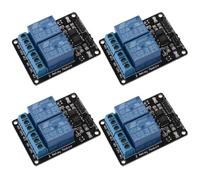 GTIWUNG 4 Pezzi Modulo Relè a 2 Canale 5V Scheda Relè con Optoisolatore Accoppiatore, Modulo Relè a 2 Canali, One Channel Relay Module Shield, per Relè Arduino, Nero
