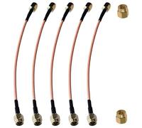 GTIWUNG 5 Pezzi SMA Cable Maschio-Maschio Pigtail Cavo Coassiale RG316 15cm 50Ω per Homematic CCU3 CCU2 CC1101 Raspberry Pi 2.4GHz Antenna WiFi Router Wirelesse