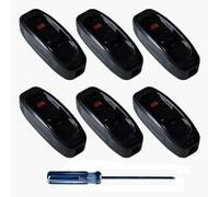 GTIWUNG 6 Pezzi Interruttore Lampada Unipolare per Illuminazione Interruttori Intermedi Nero 10A 250V con indicatore LED Rosso Inline Apparecchio Interruttore Cavo per Piccoli Elettrodomestici
