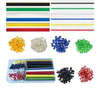 GTIWUNG 60 Pezzi 2.54mm 40 Pin PCB Board Maschio e Femmina Pin Header Socket Connector Strip Straight Single Row per Arduino Prototype Shield + 360 Jumper Caps Mini Connettore per Ponticello 6 Colori